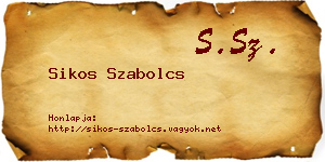 Sikos Szabolcs névjegykártya